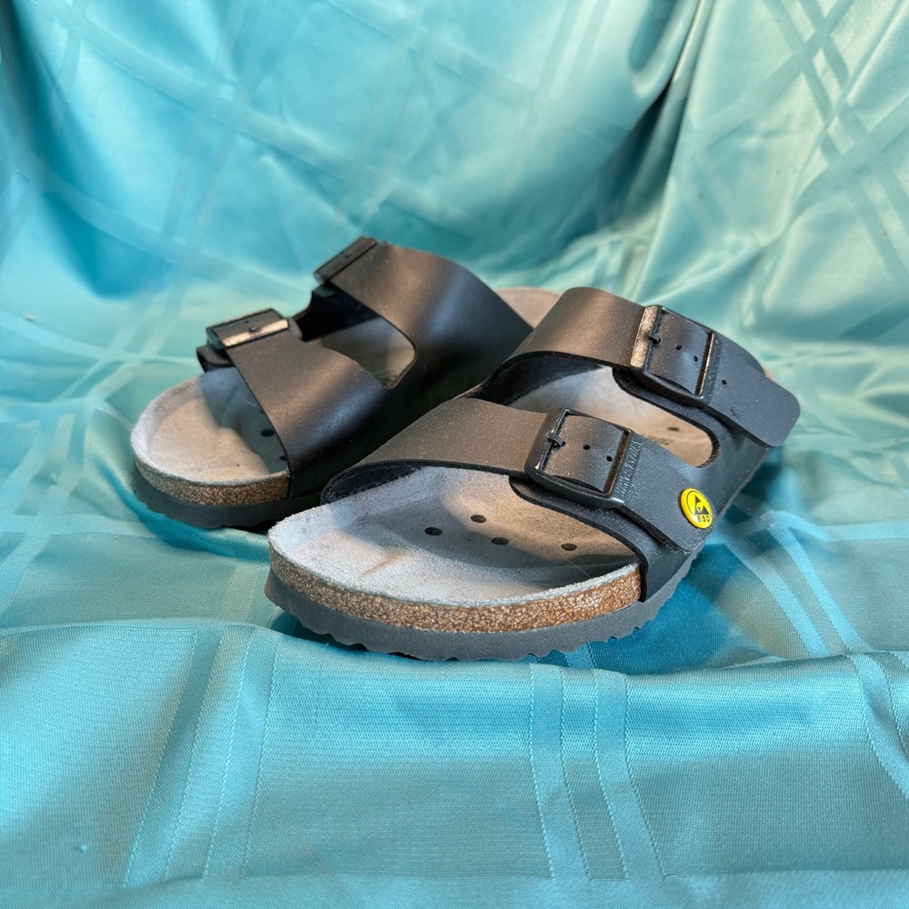 Birkenstock Black Sandals with Contoured Footbed